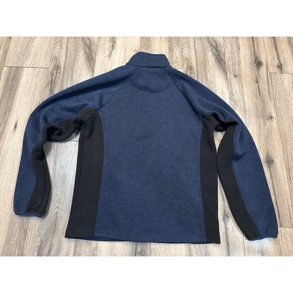 NFL New England Patriots Mens Half-Zip Pullover Sweatshirt S Blue & Black 2 Pock - Picture 7 of 7